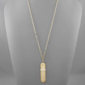 Cross & Oval Necklace